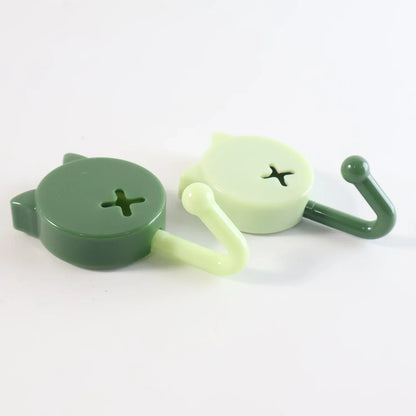 Self Adhesive Round Wall Hooks (10 Pc) - Zidbik