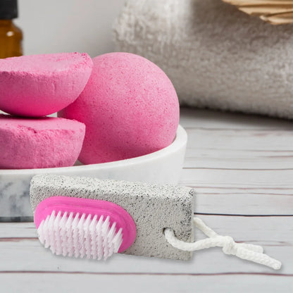 9352 Hand And Foot Brush With Pumice Stone To Remove Dead Skin Callus Stone Foot Scrubber Pedicure Brush For Dead Skin - Zidbik