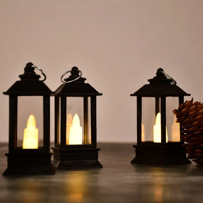 6555 Classic Style Lantern With Artificial Rustic Battery-operated Flameless Candle Light For Home Decoration - Good For Indoor Outdoor Use (Pack Of 24) - Zidbik