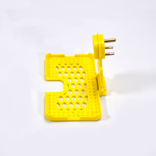 6498 Multi-purpose Wall Holder Stand For Charging Mobile Just Fit In Socket And Hang (Yellow) - Zidbik
