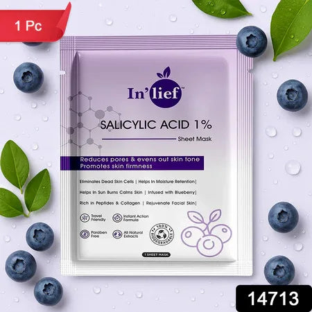 Inlief Salicylic Acid 1 Clarifying Pore-refining Facial Sheet Mask (1 Pc) - Zidbik