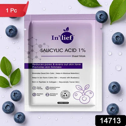 Inlief Salicylic Acid 1 Clarifying Pore-refining Facial Sheet Mask (1 Pc) - Zidbik
