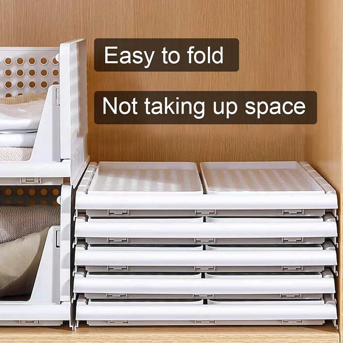 7731 Clothes Organizer 4 Layer Drawer For Wardrobe Cupboard Organizer For Clothes Foldable And Stackable Closet Organizer Drawer Organizer For Clothes Multi Purpose Plastic Drawer - Zidbik