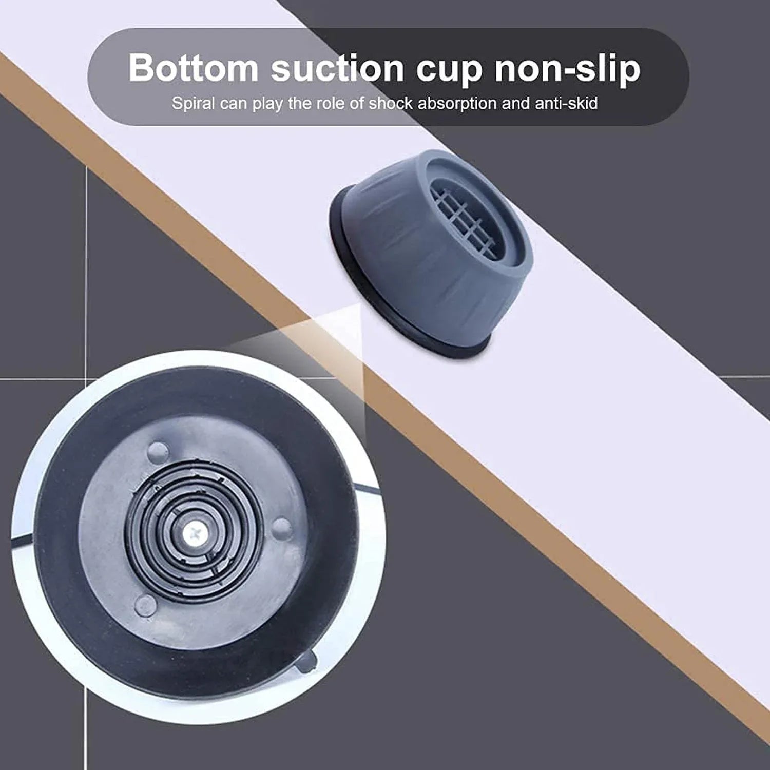 1769 Anti Vibration Pads With Suction Cup Feet - Zidbik
