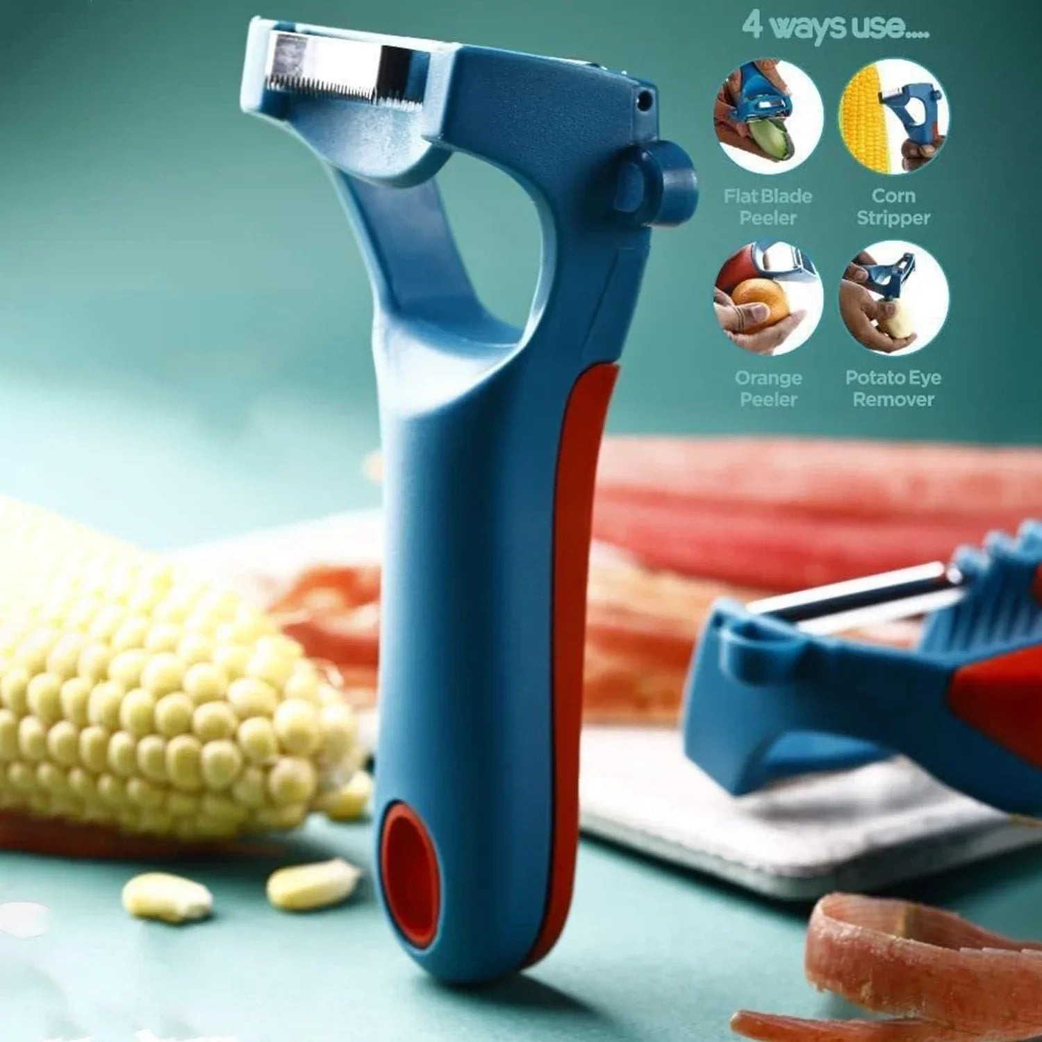 4-in-1 Multi-functional Vegetable Fruit Peeler (1 Pc) - Zidbik