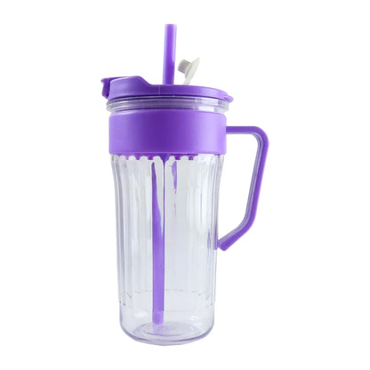 Kiddie Style Plastic Tumbler With Straw And Handle (500 Ml Approx) - Zidbik
