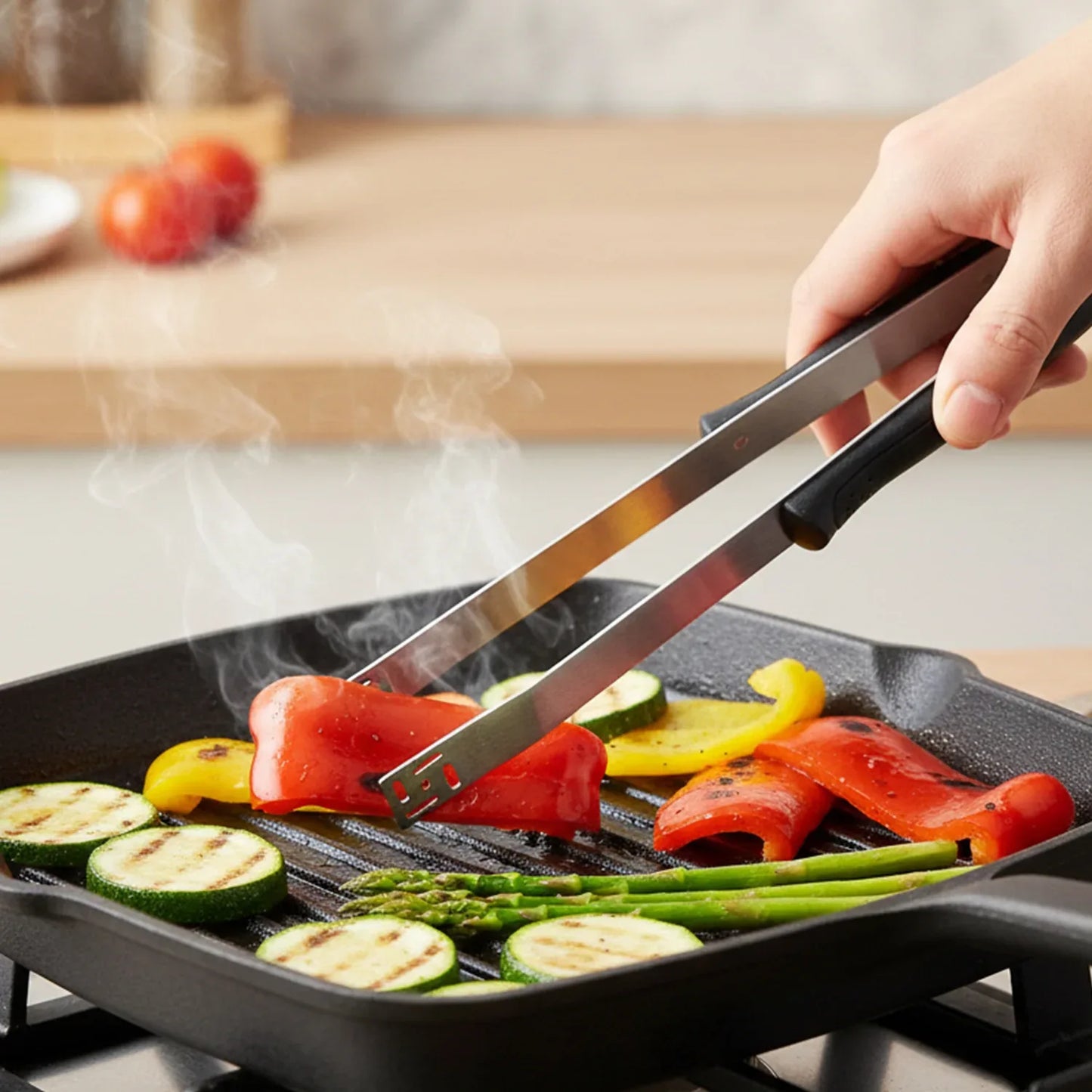 Premium Stainless Steel Chimta (1 Pc) - Zidbik