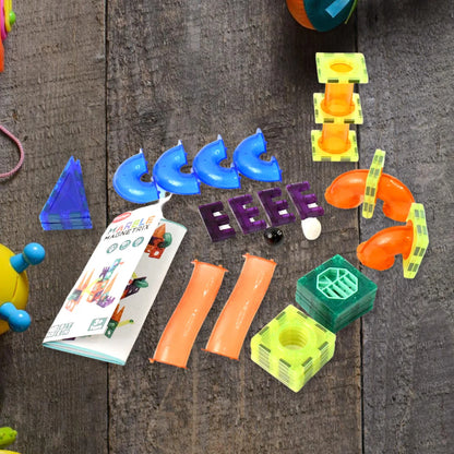 Marble Magnetrix Magnetic Marble Run Building Set - Zidbik