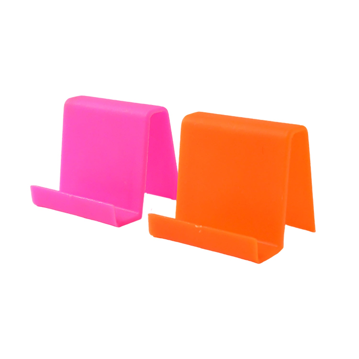 Durable Plastic Mobile Phone Stand With Angled Support (2 Pc  Mix Color) - Zidbik