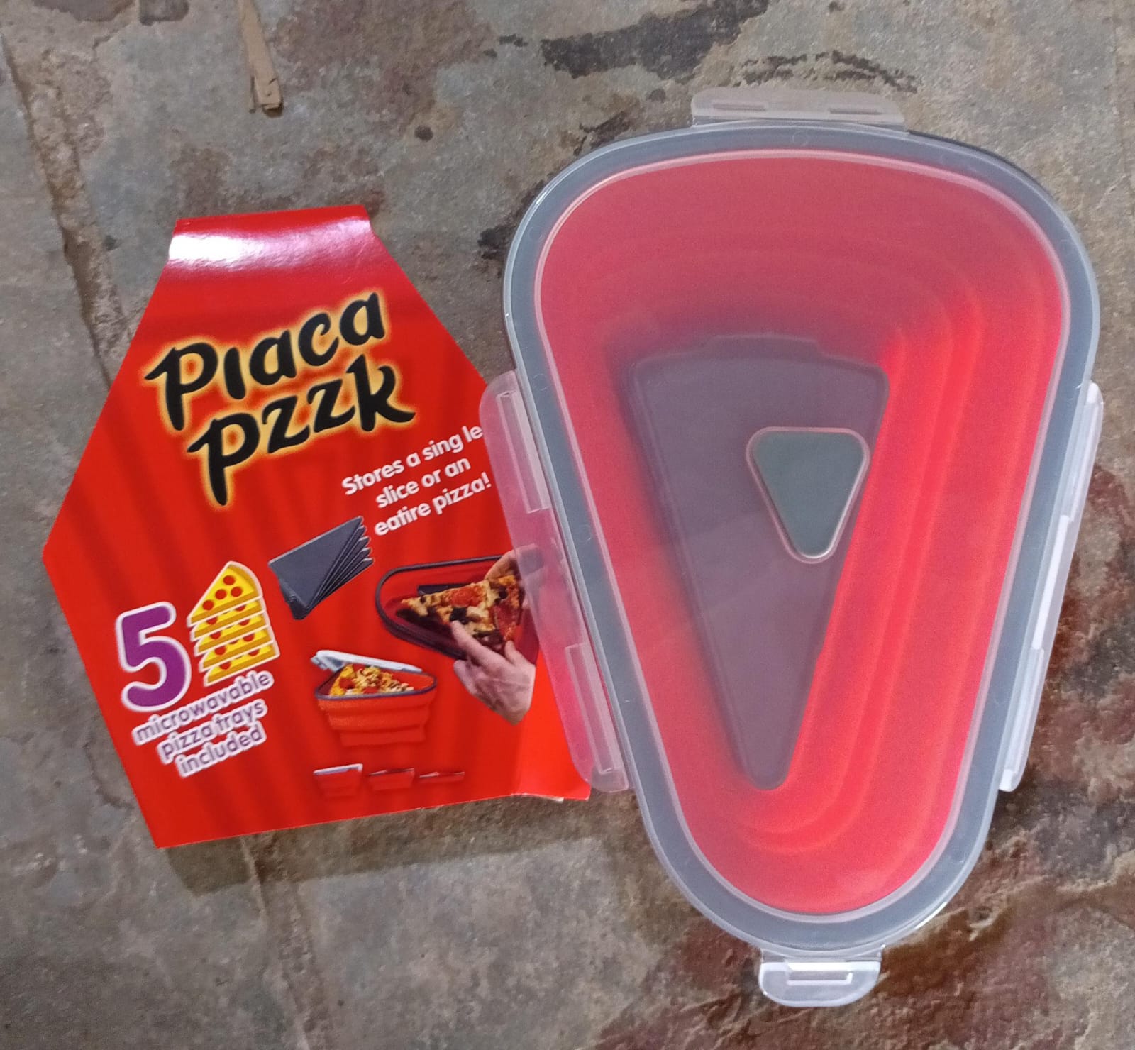 10026 Reusable Pizza Storage Containers With 5 Microwavable Serving Trays Silicone Container Expandable  Adjustable For Packing Pizza At Home  Outdoor - Zidbik