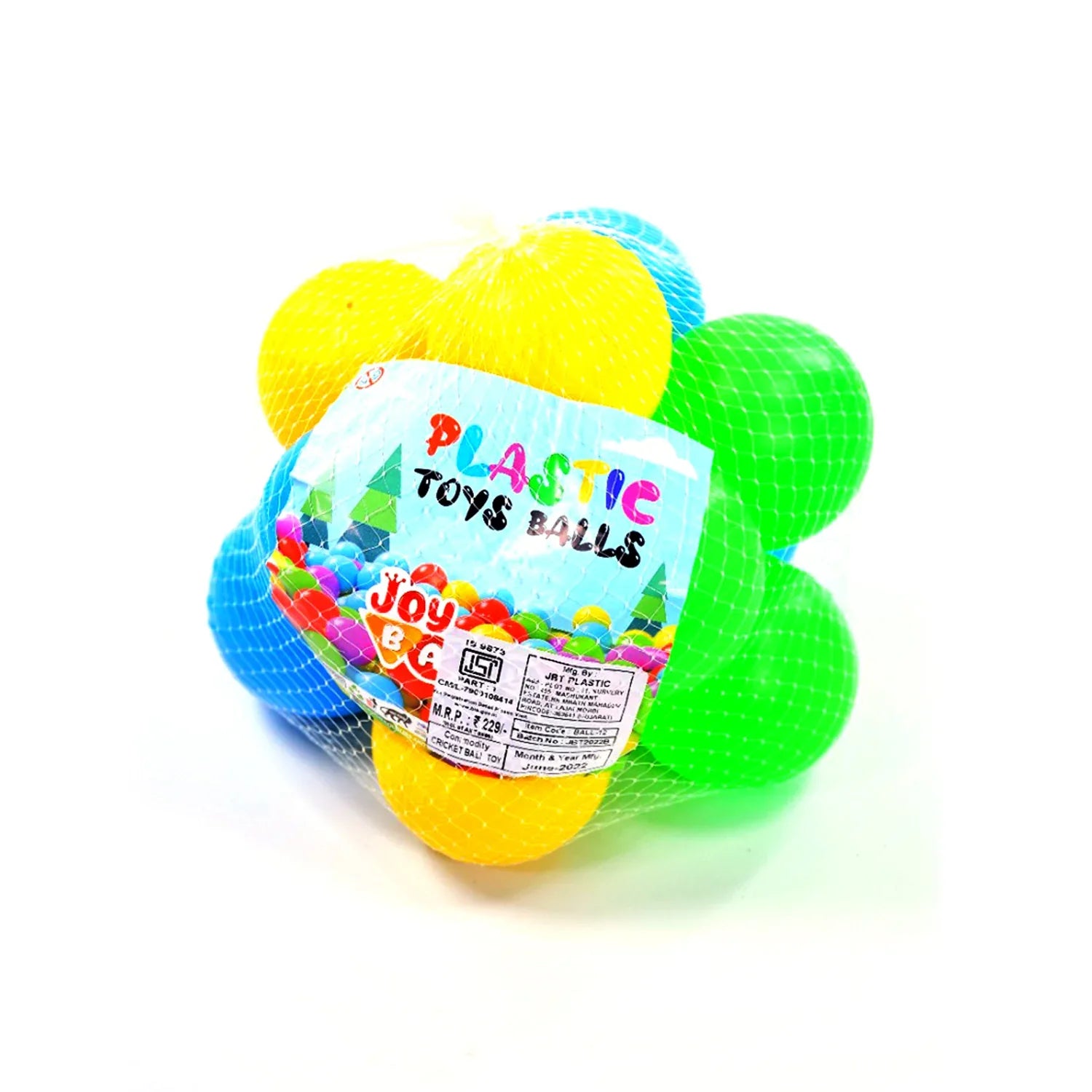 8092 Baby Premium Multicolour Balls For Kids Pool Pitocean Ball Without Sharp Edges Soft Balls For Toddler Play Tents Tunnels Indoor Outdoor - Zidbik