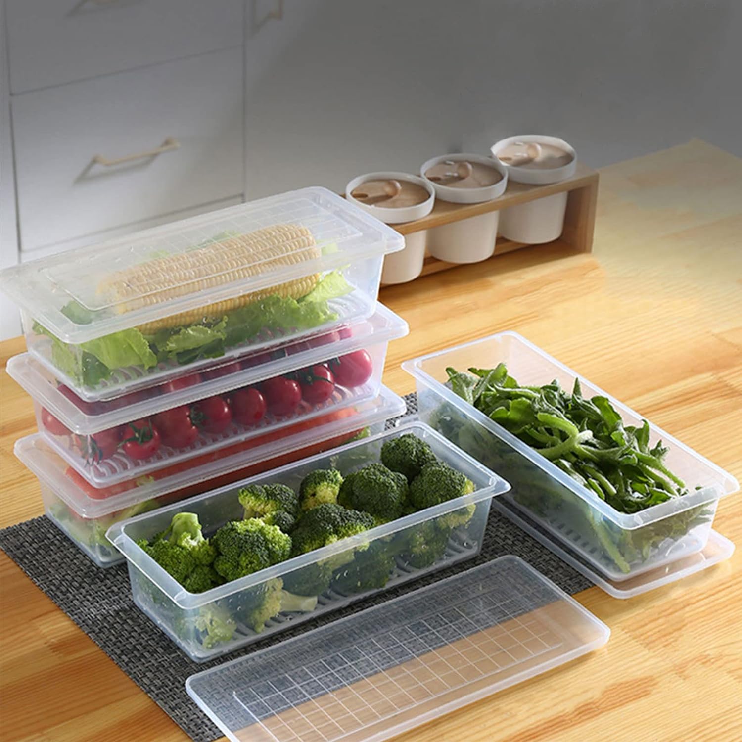2628 Food Storage Container With Removable Drain Plate And Lid 1500 Ml (Pack Of 1 Pc) - Zidbik