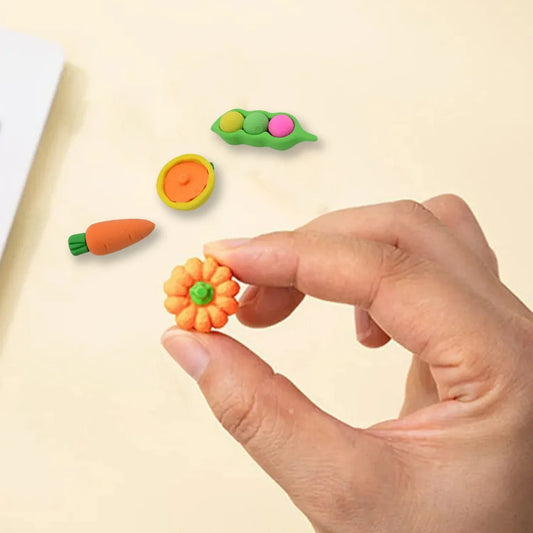 Mix Design Fancy Stylish Colorful Erasers (1 Set 4 Pc Set) - Zidbik