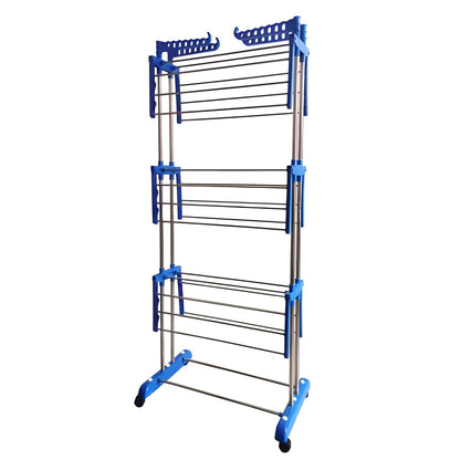 Foldable Stainless Steel Clothes Drying Stand Rack - Zidbik