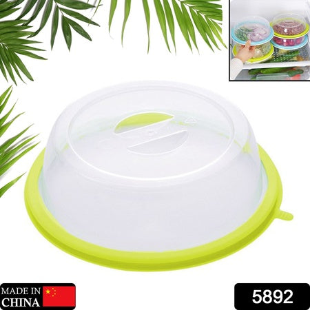 5892 Air-tight Microwave Oven Dish Cover Microwave Splatter Cover Food Cover Microwave Food Plate Kitchen Plate Dish Lid Dishwasher Safe - Zidbik
