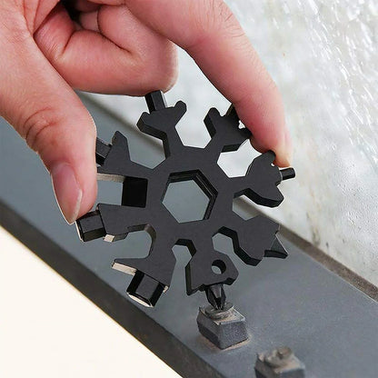 Durable Portable 18 In 1 Snowflake Multi-tool Snowflake Bottle Opener Flat Phillips Screwdriver Kit Wrench - Zidbik