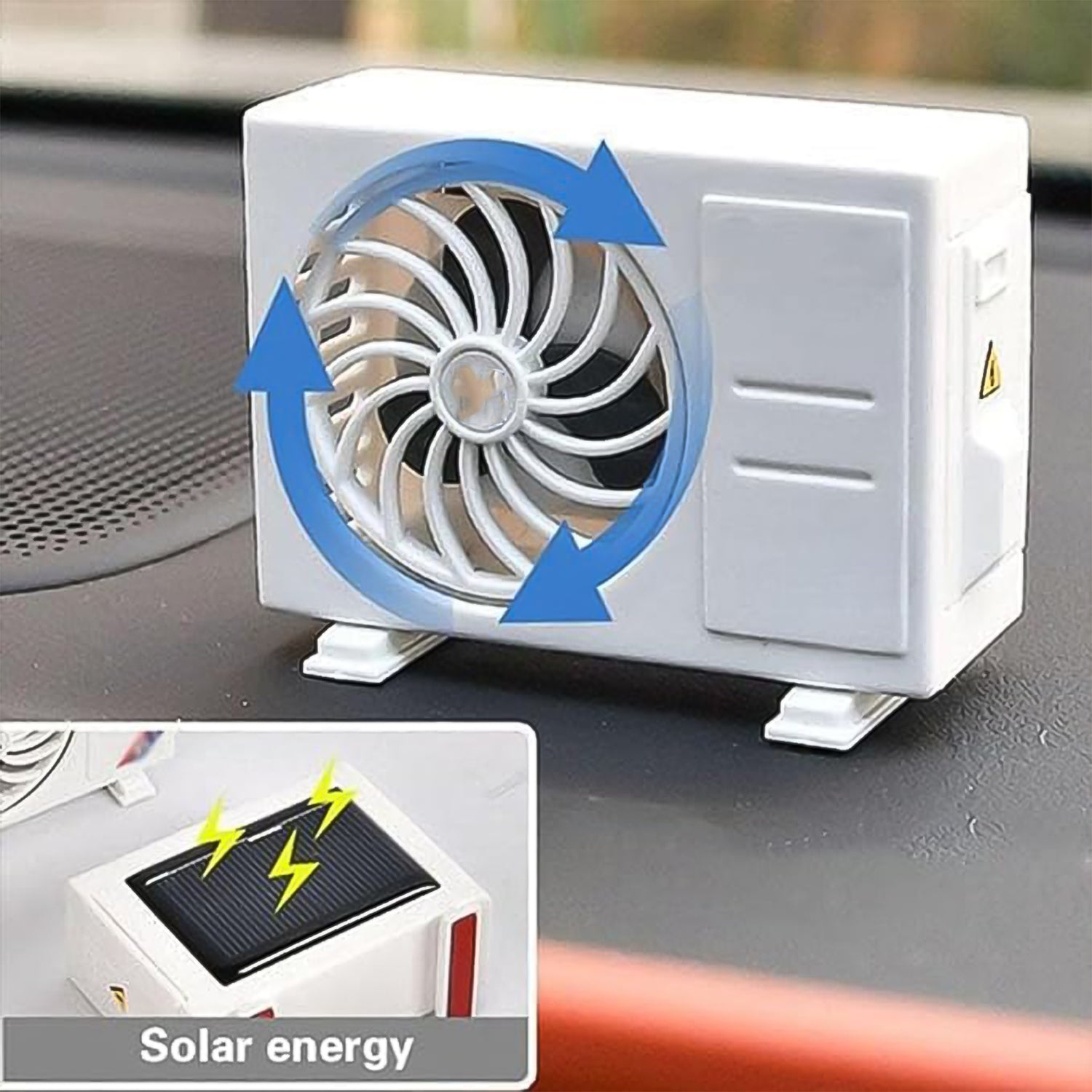 Ac Design Solar-powered Car Air Freshener Built-in Perfume Diffuser For Dashboard And Ac Vent - Zidbik