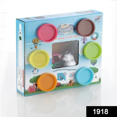 1918 Non-toxic Creative 50 Dough Clay Mould 5 Different Colors (Pack Of 6 Pcs) - Zidbik