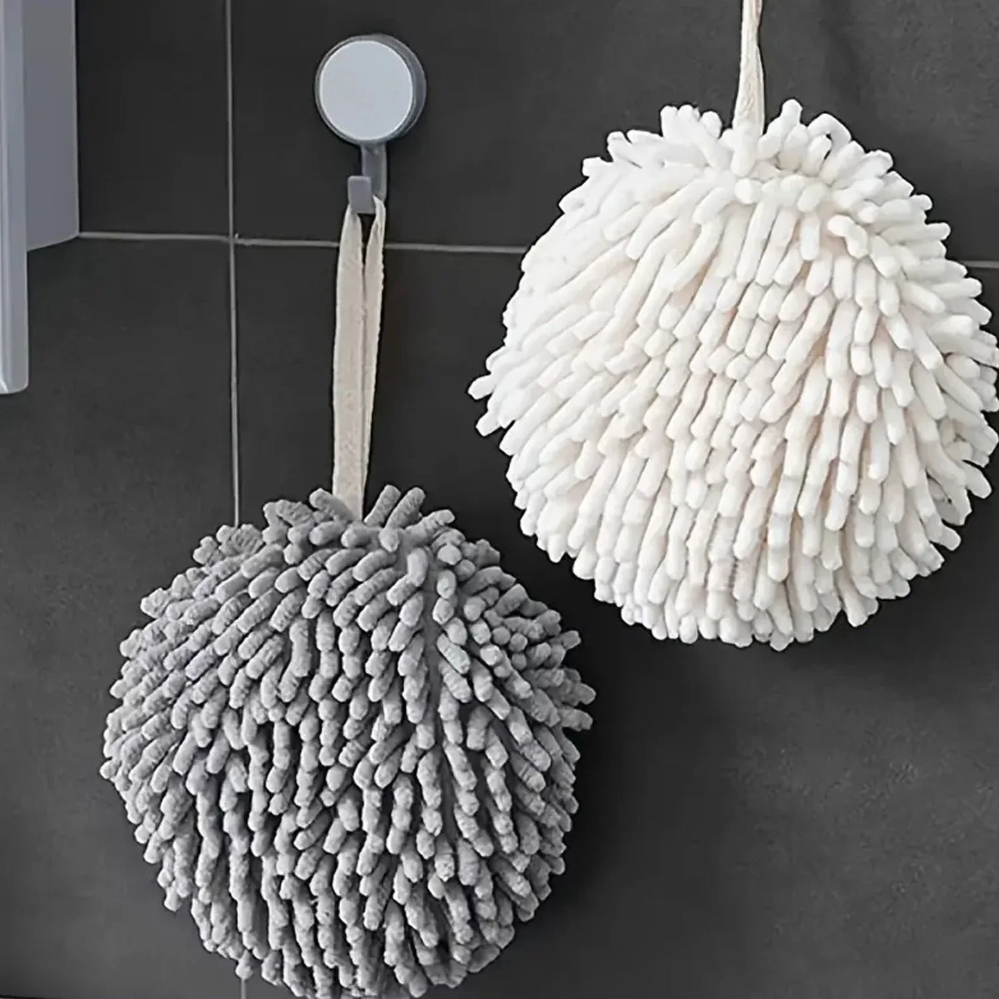 7806 Super Soft Cute Hanging Hand Towel For Kitchen And Bathroom Ultra Absorbent Thick Coral Velvet Hand Towels With Hanging Loop Fast Drying Microfiber - Zidbik