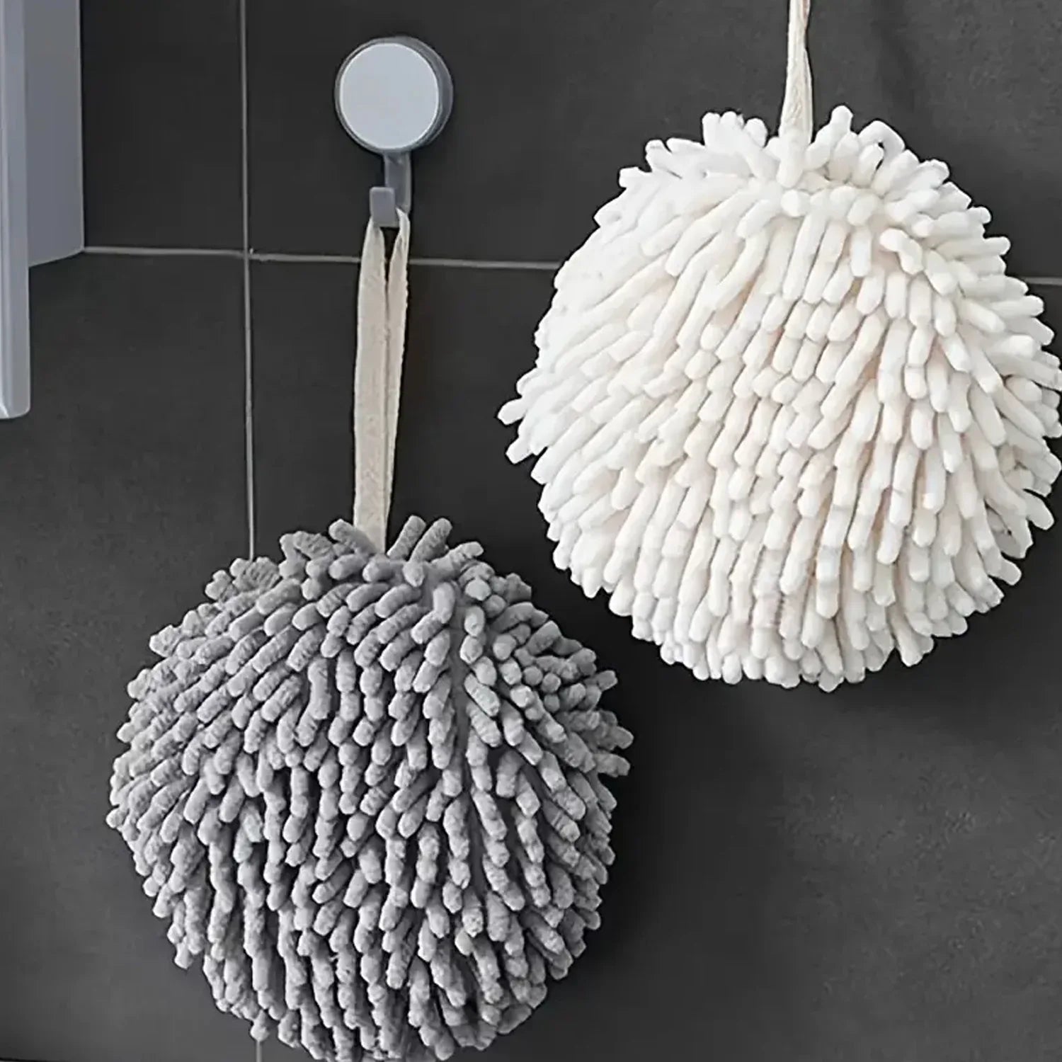 7806 Super Soft Cute Hanging Hand Towel For Kitchen And Bathroom Ultra Absorbent Thick Coral Velvet Hand Towels With Hanging Loop Fast Drying Microfiber - Zidbik
