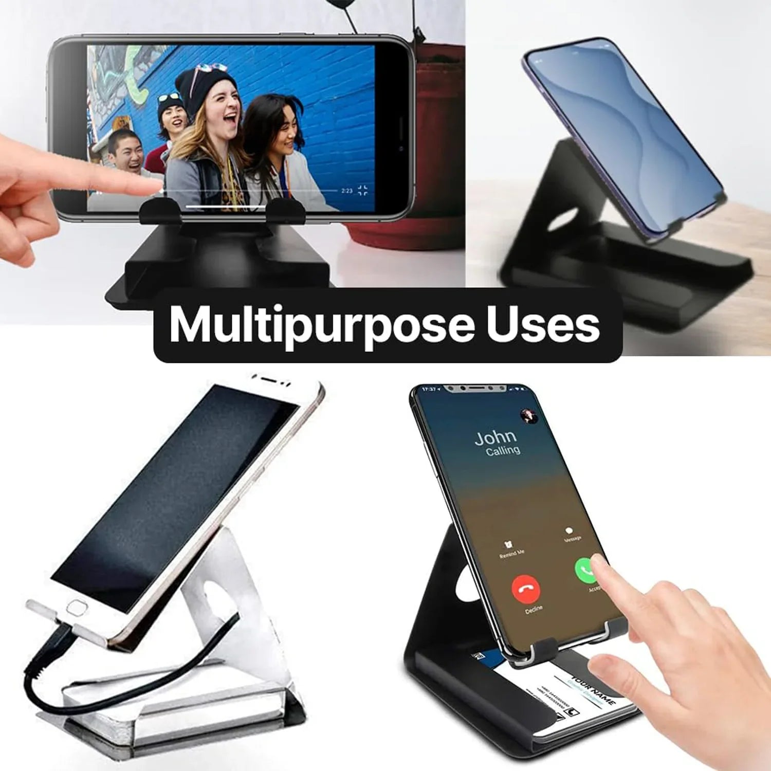 Premium Small Desktop Mobile Phone Stand Holder For Smartphones (1 Pc) - Zidbik