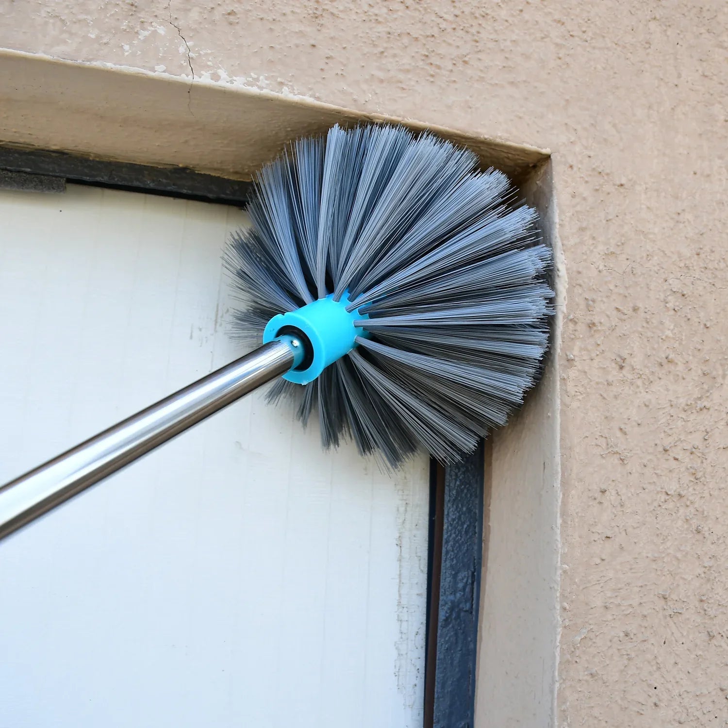 4021 Cobweb Brush With Stainless Steel Strong Long Extendable Handle For Dusting Ceiling Cobweb Cleaning Brush For Lights Fans Webs Cleaning For Homekitchen - Zidbik