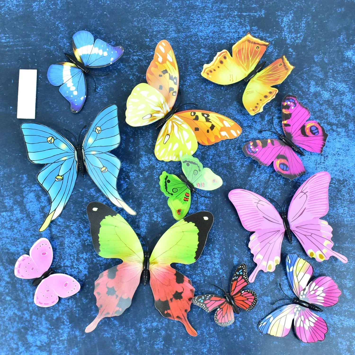 Decorative Colorful Butterfly Wall Stickers (12 Pc Set) - Zidbik