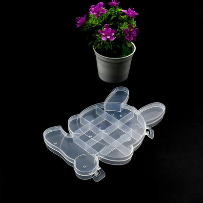 6557 Transparent Cartoon Bear Clear Plastic Storage Box Jewelry Box Jewelry Organizer Holder Cabinets For Small Objects (1 Pc) - Zidbik