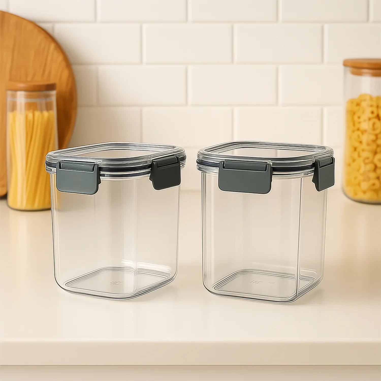 Apex Press N Lock Airtight Food Storage Container Set (2pc900ml) Approx - Zidbik