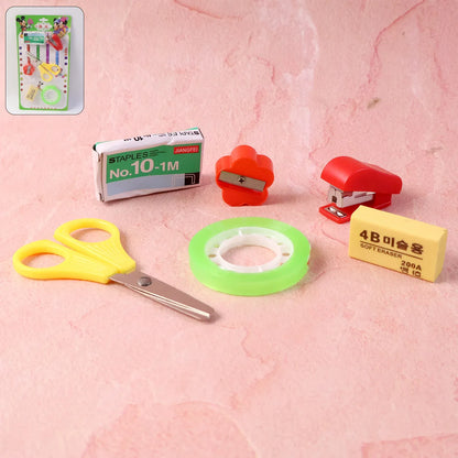 6 In 1 Multipurpose Mini Stationery Kit For Students - Zidbik