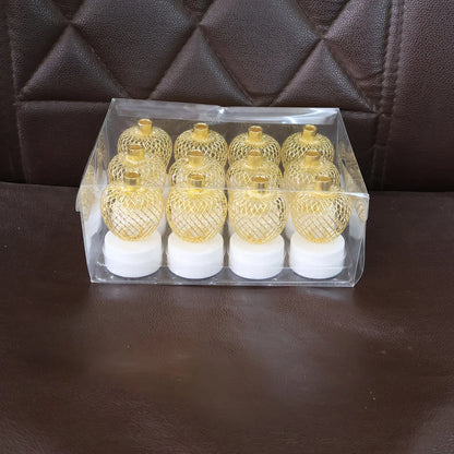 Decorative Apple Shape Led Tealight Candles (12 Pc) - Zidbik