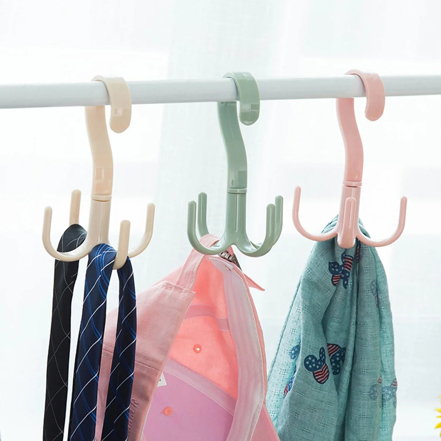 1714 4-claw Multi-function 360 Degree Rotatable Purse Rack Handbag Hanger Hook - Zidbik
