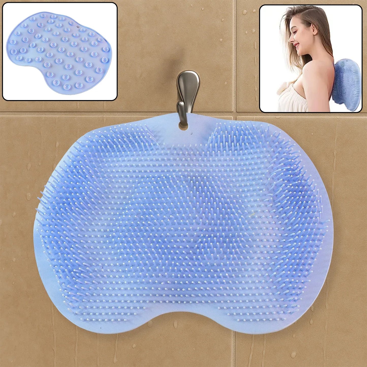 9310 Silicone Bath Massage Cushion With Suction Cup Shower Foot Scubber Brush Foot Bath Mat Scrubber Anti-slip Exfoliating Dead Skin Massage Pad Lazy Wash Feet Bathroom Mat - Zidbik