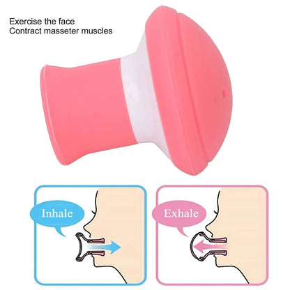 6104 Silicone Facial Jaw Exerciser Breathing Type Face Slimmer Breathing Type Face Slimmer Face Lift Inhaling Exhaling Tool Look Younger And Healthier - Helps Reduce Stress And Cravings - Zidbik