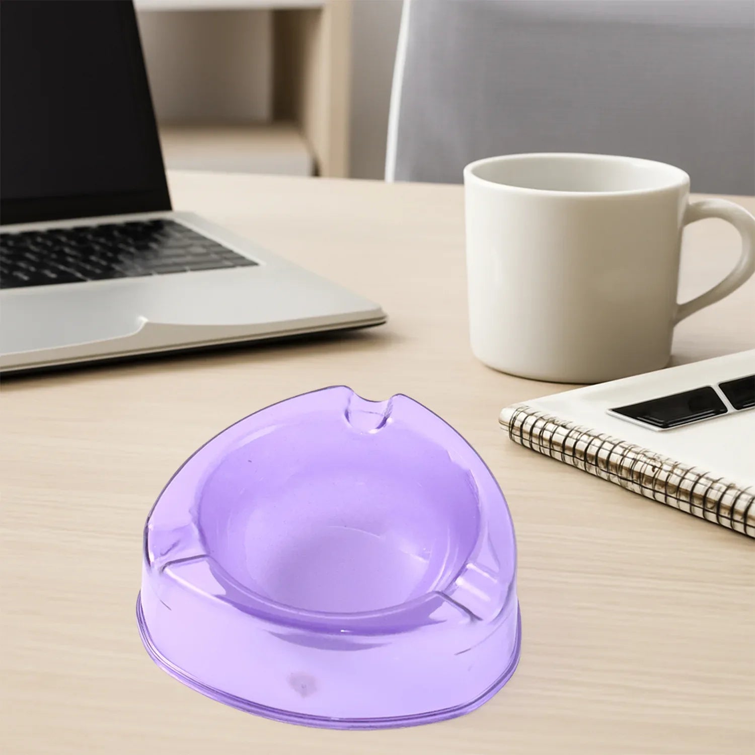 Oblivion Transparent Pueple Plastic Ashtray (1 Pc) - Zidbik
