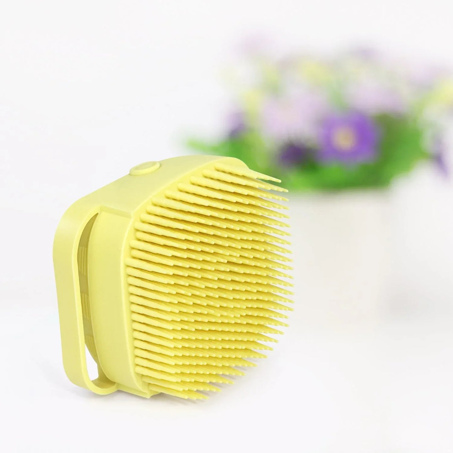 1348b Silicone Massage Bath Body Brush With Shampoo Dispenser - Zidbik