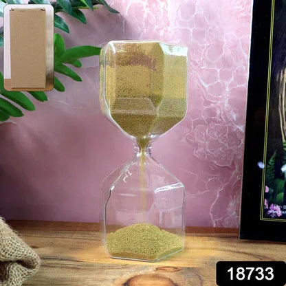 Faceted Glass Hourglass Sand Timer - (1 Pc 4 Minutes Approx Time) - Zidbik