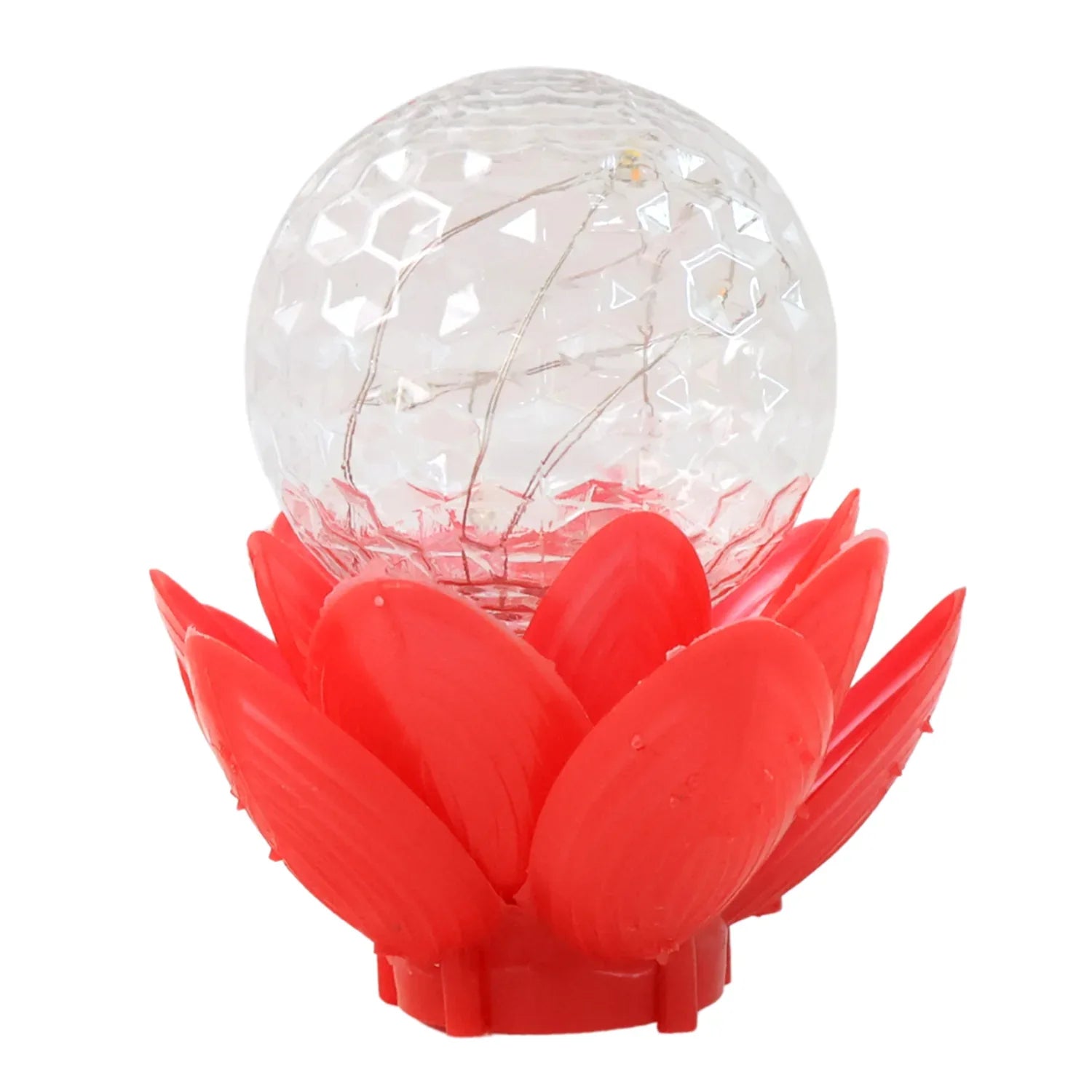 Crystal Ball Lotus Led Decorative Light (1 Pc) - Zidbik