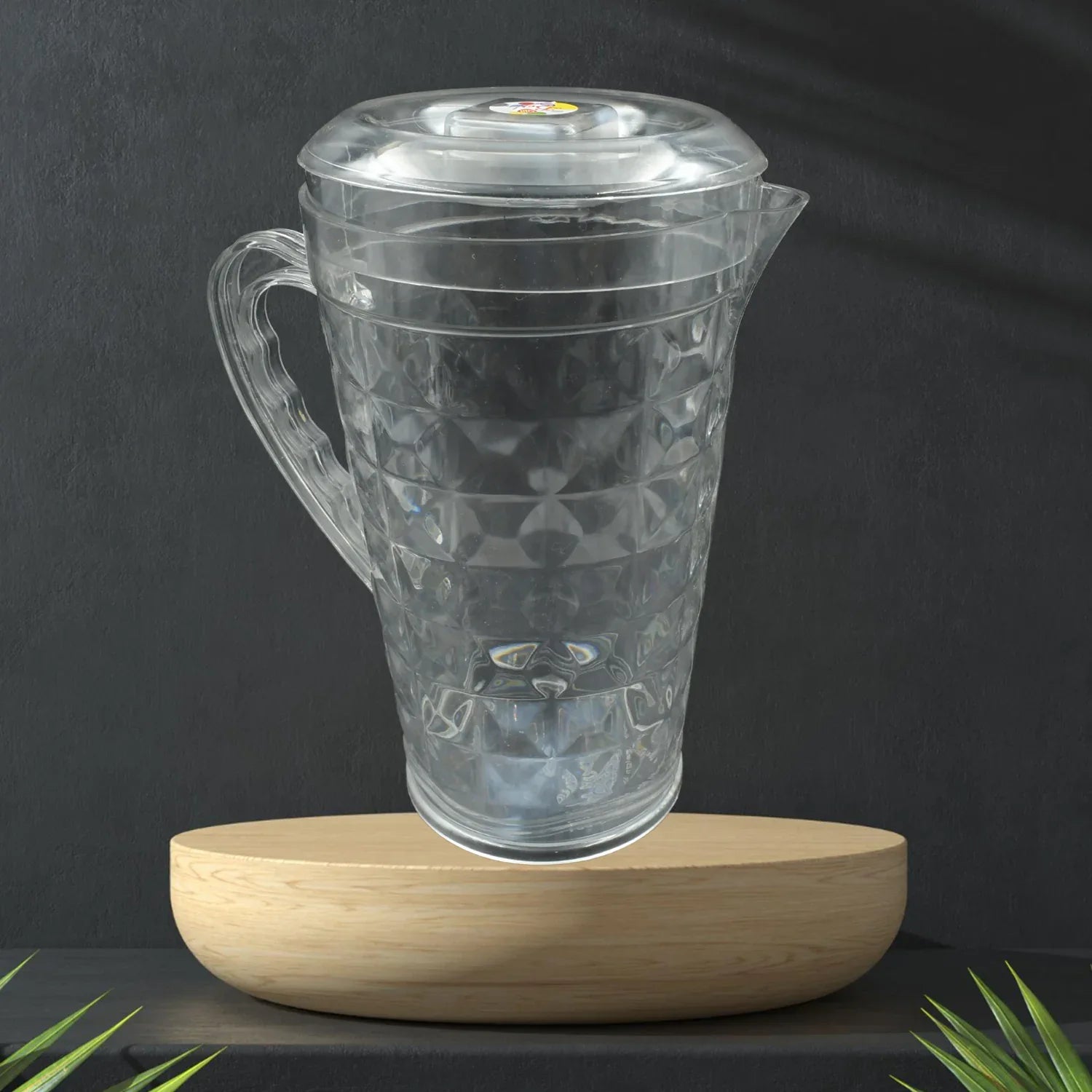 3692 Mocktail Pet Jug Plastic Jug With Lid Drinking Beverage Jag Transparent Tableware Reusable Bpa Free Plastic Water Jug For Home Use Perfect For Home Restaurants - Zidbik