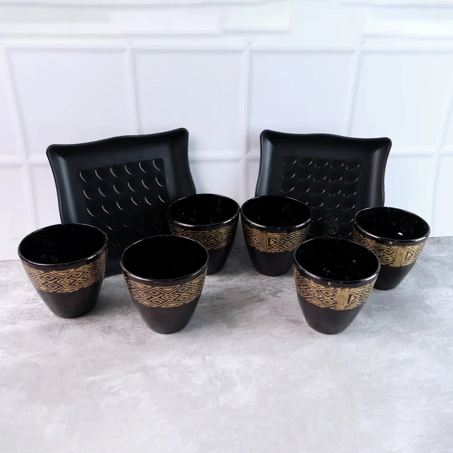 2 Bowl 6 Glass Snake Set ( 8 Pc Set ) - Zidbik