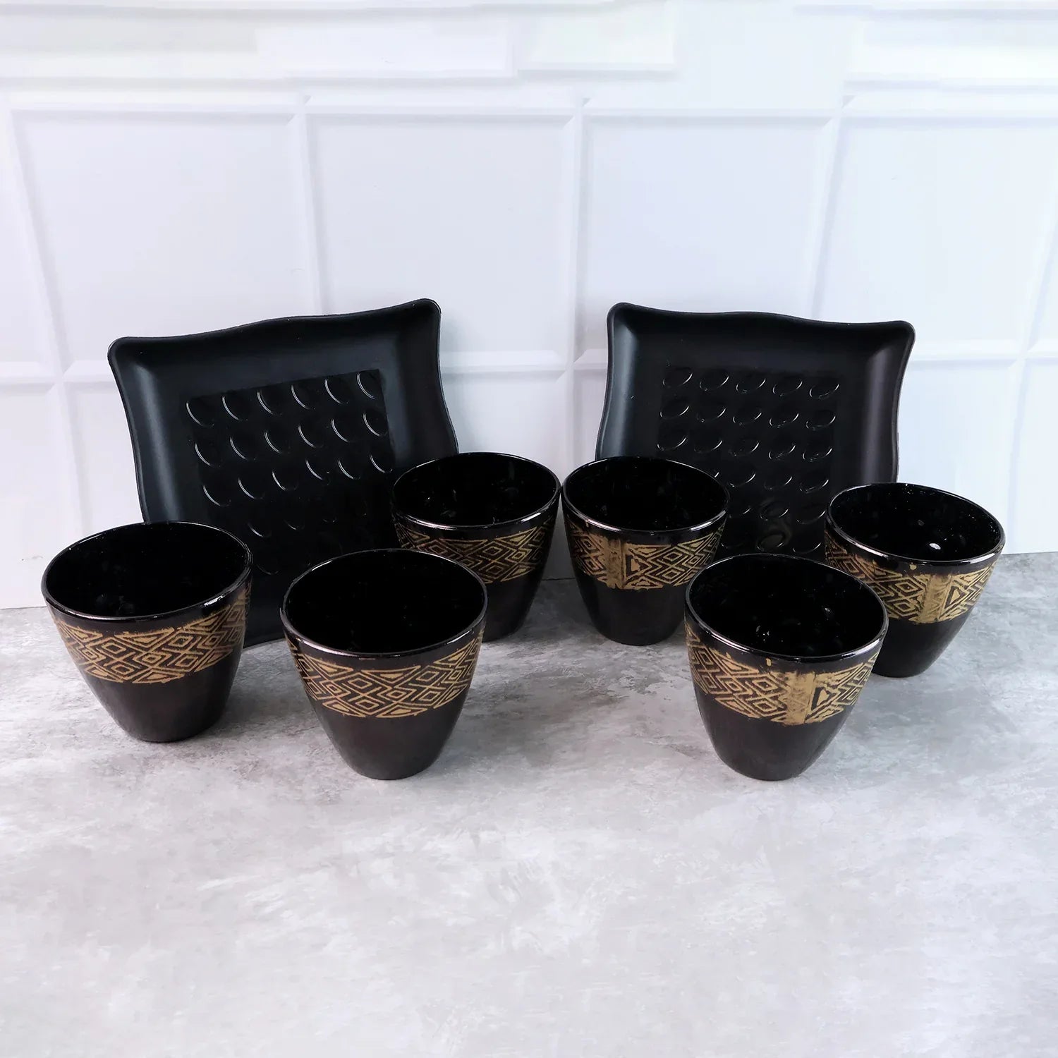 2 Bowl 6 Glass Snake Set ( 8 Pc Set ) - Zidbik