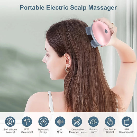Smart Electric Scalp Massager for Ultimate Relaxation (1 Pc) - Zidbik