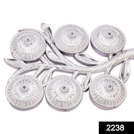 2238 Multipurpose Decorative 6 Storage Tree Shape Mukhwas Daniserving Tray - Zidbik