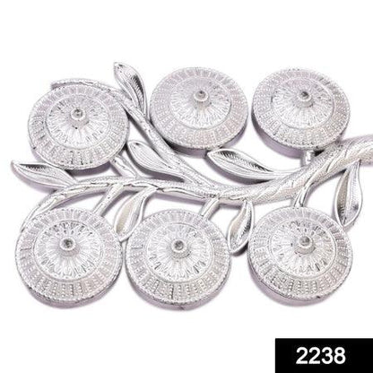 2238 Multipurpose Decorative 6 Storage Tree Shape Mukhwas Daniserving Tray - Zidbik