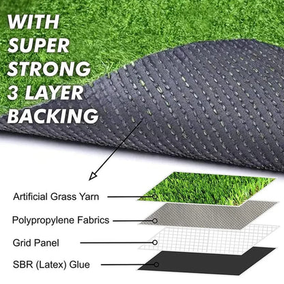 0612 Artificial Grass For Balcony Or Doormat Soft And Durable Plastic Turf Carpet 58x38cm - Zidbik