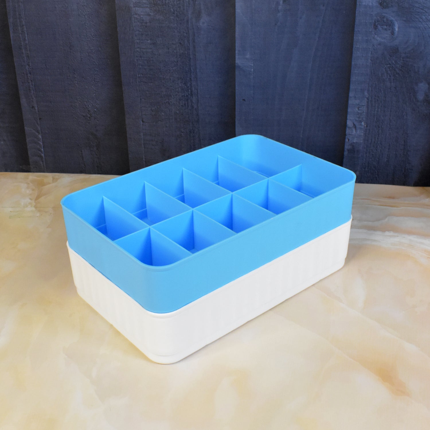 Multi-function Desktop Drawer Storage Box 10 Grid Underwear Socks Box (2 Pc Set) - Zidbik