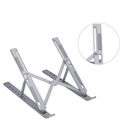 Metal Portable Laptop Stand With 7 Adjustable Angles (1 Pc) - Zidbik