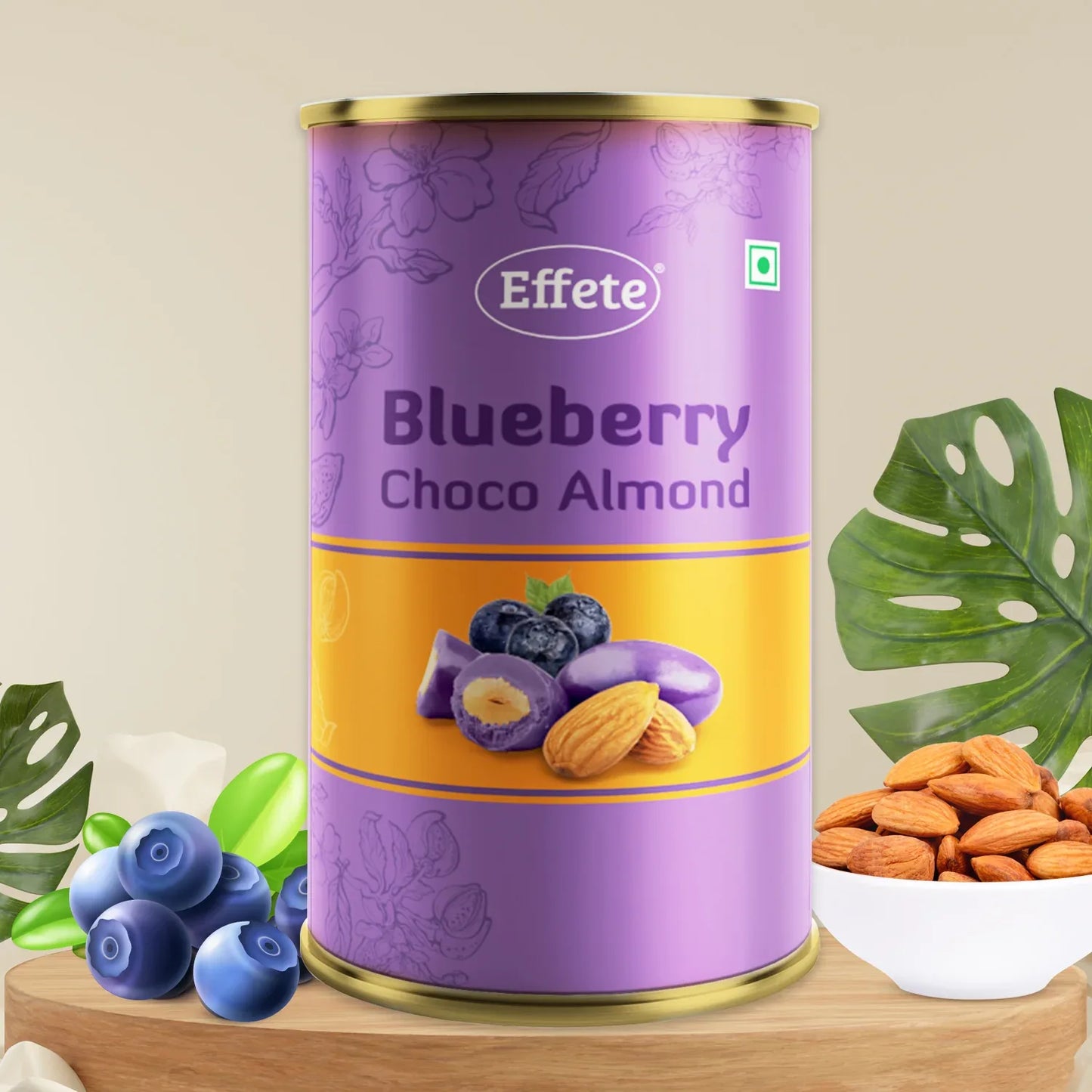 Blue Berry Choco Almond Chocolate (96 Gm) - Zidbik
