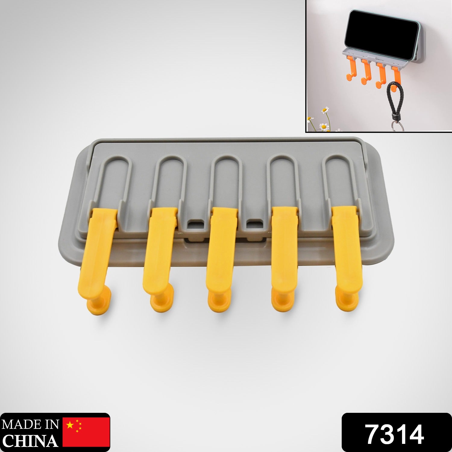 7314 Multi-purpose Hook Up Wall Mounted Hook Towel Hook Rack Foldable Wall Hooks Mobile Holder Stand Towel Hangers Wall Mounted Coat Rack Foldable Hook Mobile Stand - Zidbik