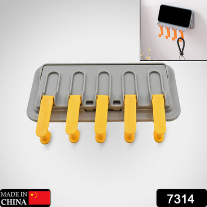 7314 Multi-purpose Hook Up Wall Mounted Hook Towel Hook Rack Foldable Wall Hooks Mobile Holder Stand Towel Hangers Wall Mounted Coat Rack Foldable Hook Mobile Stand - Zidbik